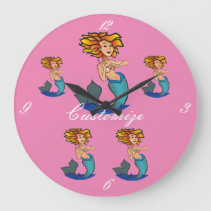Mermaid Thunder_Cove Große Wanduhr