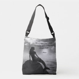 Mermaid Tote Bag mit Zitat von Platon Tragetaschen Mit Langen Trägern
