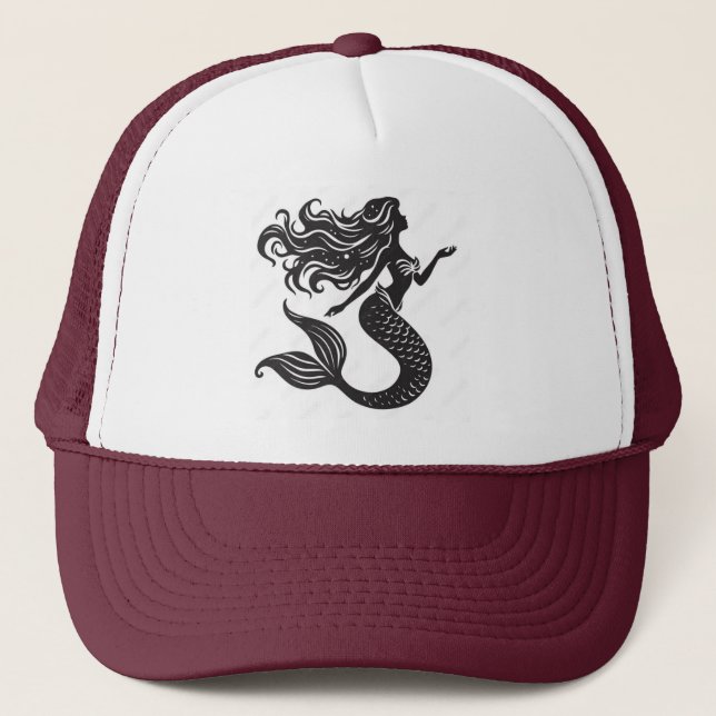 Mermaid Trucker Hat Truckerkappe (Vorderseite)