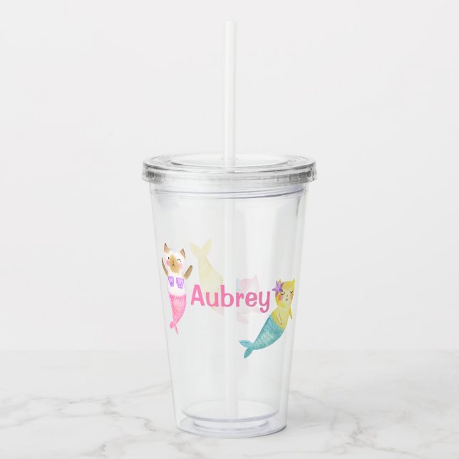 Mermaid Tumbler Cup Acryltrinkbecher (Vorderseite)