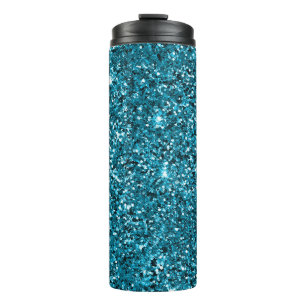 Mermaid Turquoise Blue Glitzer Thermosbecher