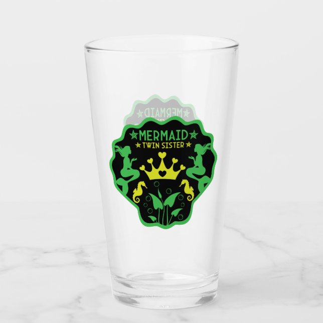 Mermaid Twin Sisters Glas (Vorderseite)