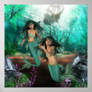 Mermaid Twins Poster