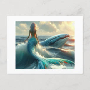 Mermaid und Companion, Postkarte