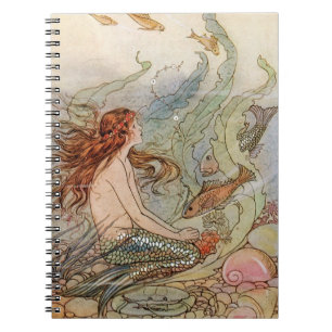 Mermaid und Fish Fantasy-Notebook Notizblock