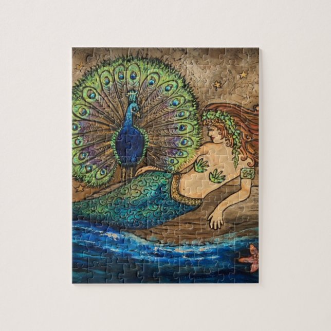 Mermaid und Peacock Puzzle (Vertikal)