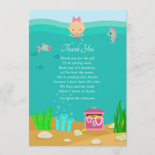 Mermaid Under Sea Baby Shower Danke