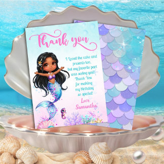 Mermaid - Under the sea Birthday Dankeskarte