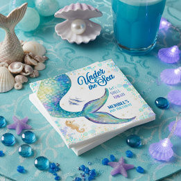 Mermaid Under the Sea Birthday Serviette