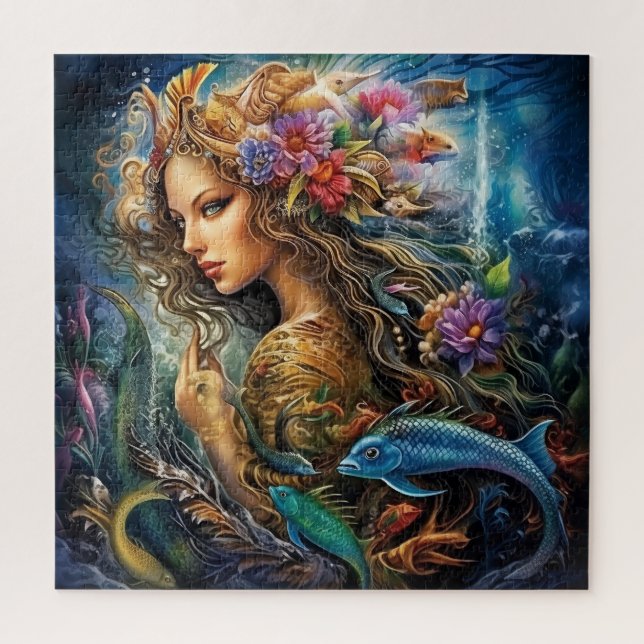 Mermaid Underwater Portrait Puzzle (Vertikal)