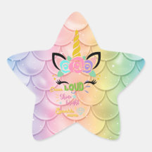 Mermaid Unicorn Cheer Loud Chine Bright Sparkle