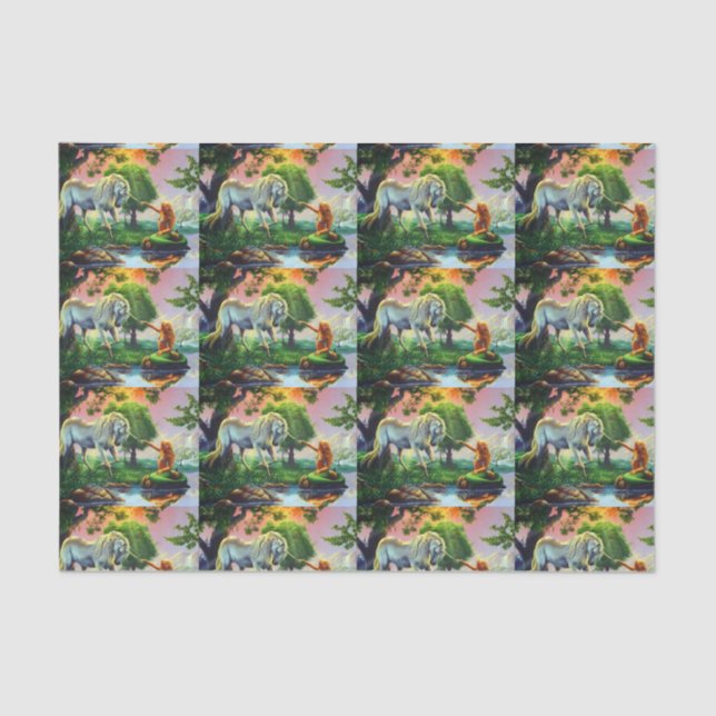 Mermaid & Unicorn Seidenpapier (Vorderseite)