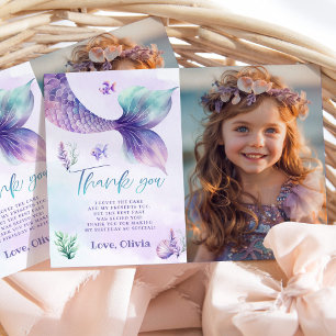 Mermaid Unter dem Meer Geburtstagsparty danke Einladung