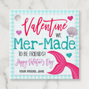 Mermaid Valentine-Geschenk-Tag Geschenkanhänger