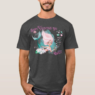 Mermaid Valentine Happy Valentines Day I t lä T-Shirt