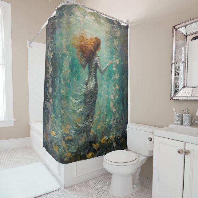 Mermaid Van Gogh Style Duschvorhang (Beispiel)