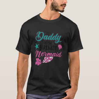 Mermaid Vater Daddy vom Geburtstag Ich Geburtstag T-Shirt