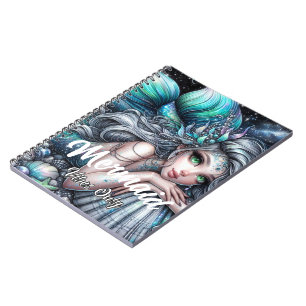 Mermaid Vibes Only Spiral Notebook - Fantasy Ocean Notizblock