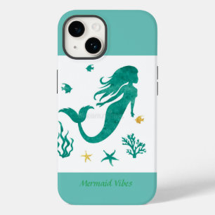 Mermaid Vibes White und Aquamarin Case-Mate iPhone 14 Hülle