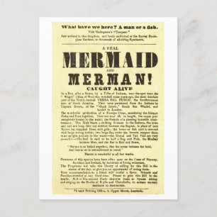 Mermaid Vintag Show Poster Odness Postkarte