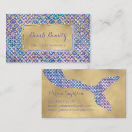 Mermaid Visitenkarten Blue Periwinkle Sequin Glatt Visitenkarte