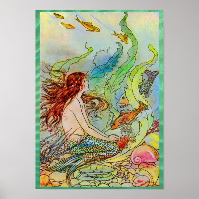 Mermaid von Elenore Abbott Poster (Vorne)