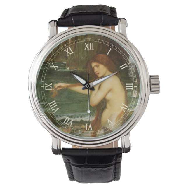 Mermaid von John William Waterhouse Armbanduhr (Vorderseite)