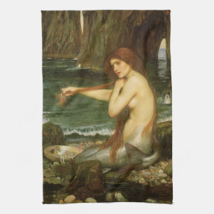 Mermaid von John William Waterhouse Geschirrtuch