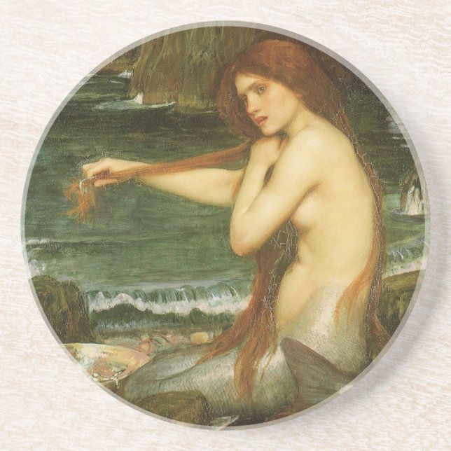 Mermaid von John William Waterhouse Getränkeuntersetzer (Vorne)