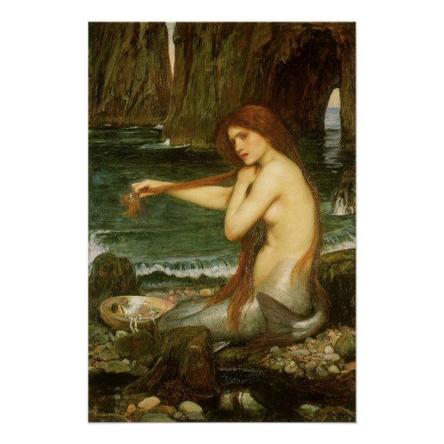 Mermaid von John William Waterhouse Poster (Vorderseite)