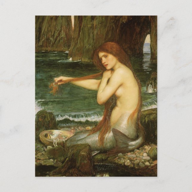 Mermaid von John William Waterhouse Postkarte (Vorderseite)
