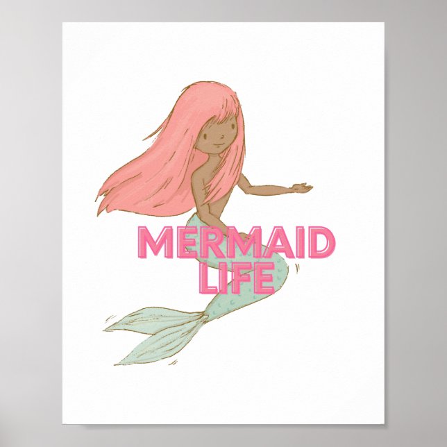 Mermaid Wall Art Poster (Vorne)
