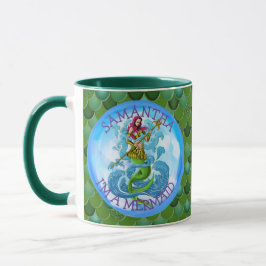 Mermaid Warrior Green Ich bin ein MERMAID Tasse