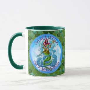 Mermaid Warrior Green Ich bin ein MERMAID Tasse