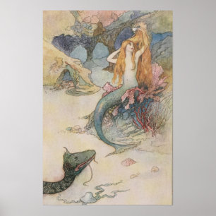 Mermaid Warwick Goble (Englisch, Klein Poster