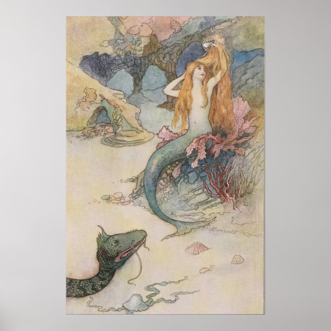 Mermaid Warwick Goble (Englisch, Klein Poster (Vorne)