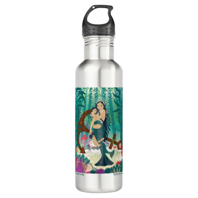 Mermaid Wasserflasche Edelstahlflasche (Vorderseite)
