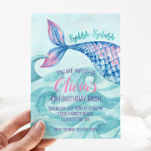 Mermaid Watercolor Birthday