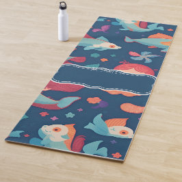 Mermaid Watercolor Personalisiertes Muster Yogamatte