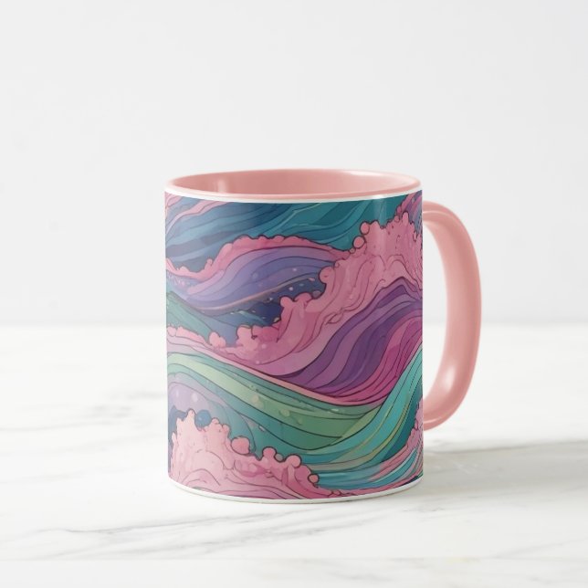 Mermaid Waves Tasse (VorderseiteRechts)