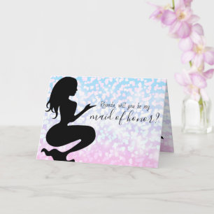 Mermaid Wedding wird meine Trauzeugin sein Karte