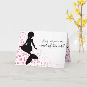 Mermaid Wedding wird meine Trauzeugin sein Karte