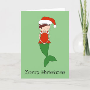 Mermaid Weihnachts-Special Feiertagskarte