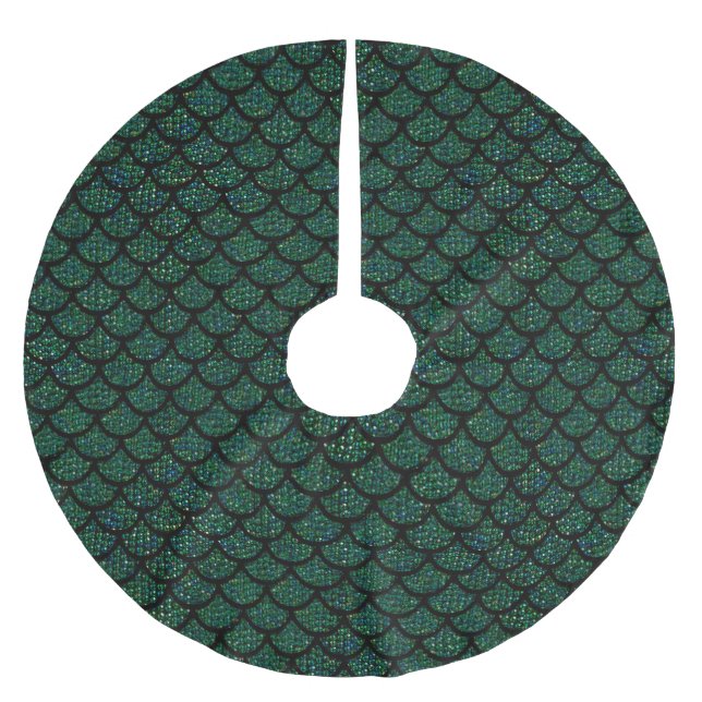 Mermaid Weihnachtsbaumrock Polyester Weihnachtsbaumdecke (Vorderseite)