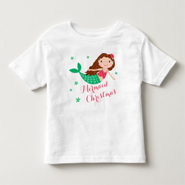 Mermaid Weihnachtsfest Feiertag Kleinkind T-shirt (Vorderseite)