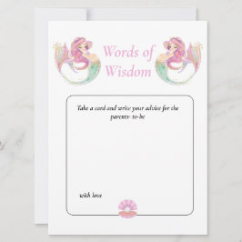 Mermaid Wisdom Baby Dusche. Rosa unter dem Meer Einladung