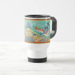 MERMAID WITCH, HALLOWEEN MERHORSE COMMUTER TASSE, REISEBECHER