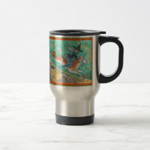 MERMAID WITCH, HALLOWEEN MERHORSE COMMUTER-TASSE REISEBECHER