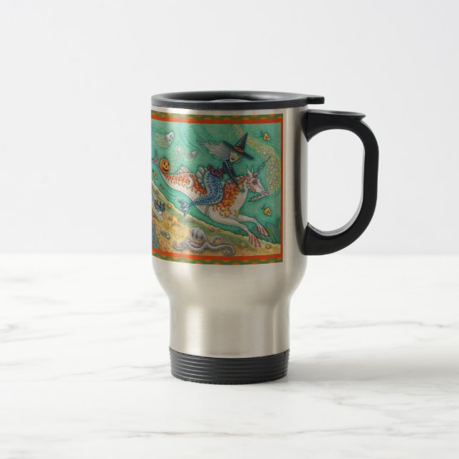 MERMAID WITCH, HALLOWEEN MERHORSE COMMUTER-TASSE REISEBECHER (Rechts)