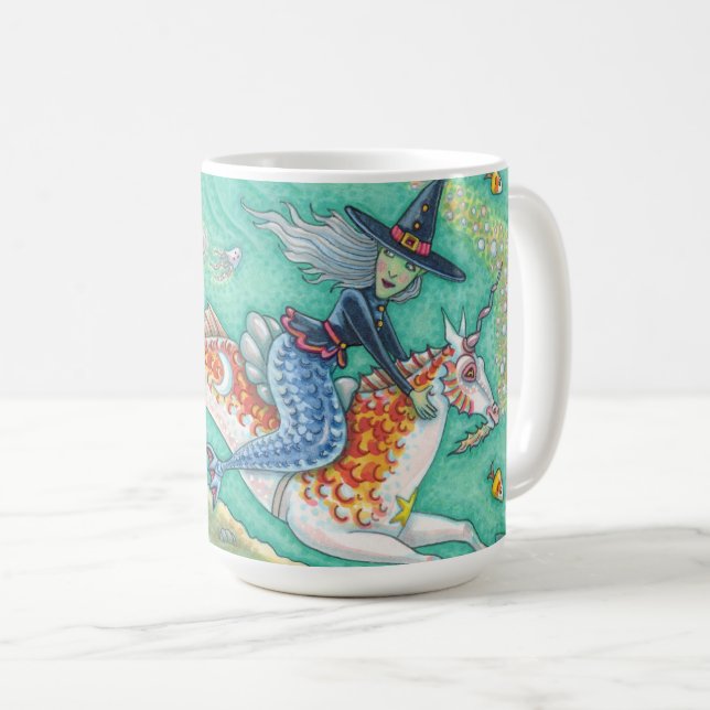 MERMAID WITCH, HALLOWEEN MERHORSE PONY CLASSIC-TAS KAFFEETASSE (VorderseiteRechts)